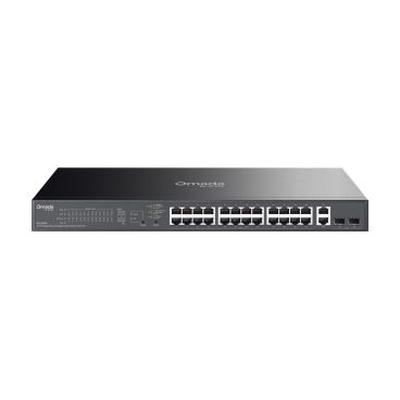 TP-Link ES228GP Omada 28-Port Gigabit Easy Managed Switch with 24-Port PoE+ PORT: 24× Gigabit PoE+ Ports, 2x Gigabit Non-PoE Ports, 2× Gigabit SFP Ports SPEC: 802.3at/af, 250W PoE Power, 1U 19-inch Rack-mountable Ste