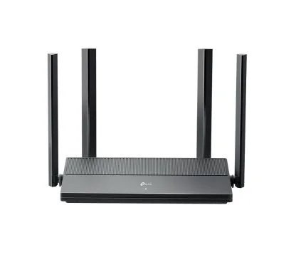 TP-Link EX141 AX1500 Dual-Band Wi-Fi 6 RouterSPEED: 300 Mbps at 2.4 GHz + 1201 Mbps at 5 GHzSPEC: 4x Antennas, Single-Core CPU, 1 x Gigabit WAN Port, 3 x Gigabit LAN Ports, 1024-QAM, OFDMA, HE80FE