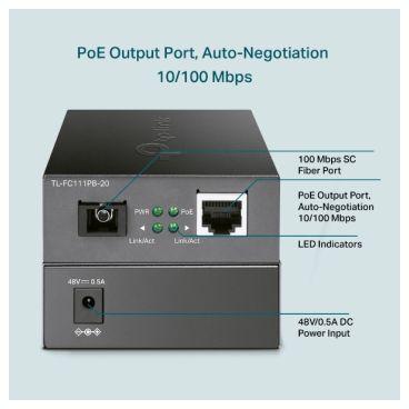TP-Link FC111PB-20 Convertidor de medios WDM a 10/100 Mbps
