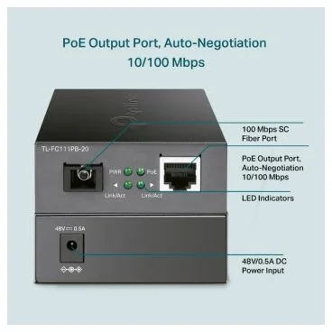 TP-Link FC111PB-20 Convertidor de medios WDM a 10/100 Mbps
