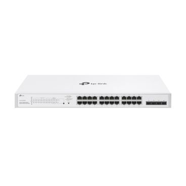 TP-Link Festa FS328GP 28-Port Gigabit Smart Switch with 24-Port PoE+ PORT: 24× Gigabit PoE+ Ports, 4× Gigabit SFP Slots SPEC: 802.3at/af, 250 W PoE Power, 1U 19-inch Rack-mountable Steel Case FEATURE: Integration with Festa Cloud-