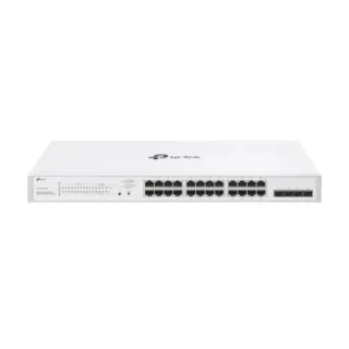 TP-Link Festa FS328GP 28-Port Gigabit Smart Switch with 24-Port PoE+ PORT: 24× Gigabit PoE+ Ports, 4× Gigabit SFP Slots SPEC: 802.3at/af, 250 W PoE Power, 1U 19-inch Rack-mountable Steel Cas