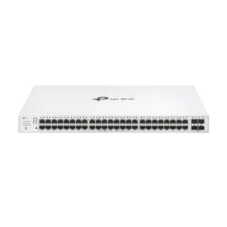 TP-Link Festa FS352GP 52-Port Gigabit Smart Switch with 48-Port PoE+ PORT: 48× Gigabit PoE+ Ports, 4× Gigabit SFP Slots SPEC: 802.3at/af, 384 W PoE Power, 1U 19-inch Rack-mountable Steel Cas