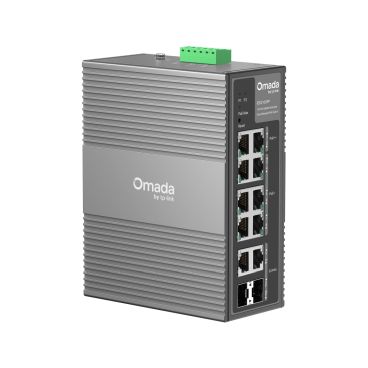 TP-Link IES210GPP Omada 10-Port Gigabit Industrial Easy Managed Switch with 4-Port PoE+, 1-Port PoE++ and 1 SFP Port PORT: 2× Gigabit PoE++ Port, 6× Gigabit PoE+ Ports, 2× Gigabit Non-PoE Po