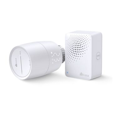 TP-Link KE100 KIT Kasa Smart Thermostatic Radiator Valve Starter Kit SPEC: 1 x KH100 + 1 x KE100, 5-30? temperature control, M30*1.5mm connector, LED Display FEATURE: Kasa IoT hub KH100(EU)