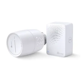 TP-Link KE100 KIT Kasa Smart Thermostatic Radiator Valve Starter Kit SPEC: 1 x KH100 + 1 x KE100, 5-30? temperature control, M30*1.5mm connector, LED Display FEATURE: Kasa IoT hub KH100(EU)