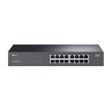 TP-Link LS1016G LiteWave 16-Port Gigabit Switch PORT: 16× Gigabit RJ45 Ports SPEC: 1U 13-inch Rack-mountable Steel Case FEATURE: Plug and Play