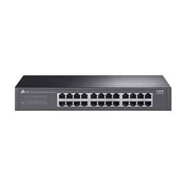 TP-Link LS1024G LiteWave 24-Port Gigabit Switch PORT: 24× Gigabit RJ45 Ports SPEC: 1U 13-inch Rack-mountable Steel Case FEATURE: Plug and Play