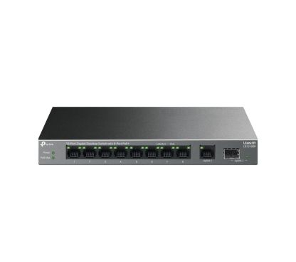 TP-Link LS1210GP Switch Gigabit de sobremesa de 10 puertos con PoE+ de 8 puertos PUERTO: 8× puertos PoE+ Gigabit, 1x puerto sin PoE Gigabit, 1× ranura SFP Gigabit SPEC: 802.3at/af, 61 W Alimentación P