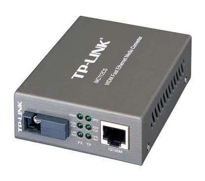 TP-Link MC112CS - Conversor de Medios 10/100G RJ45 a Cable de Fibra con Conector SC, BIDI, monomodo hasta 100M, WDM ,hasta 20 Km, 1310nm/1550nm.