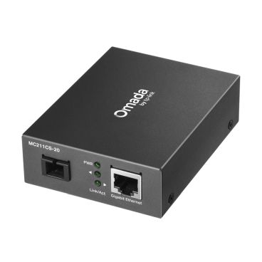TP-Link MC211CS-20 Omada 10/100/1000 Mbps RJ45 to 1000 Mbps Single-mode SC WDM Bi-Directional Fiber Converter PORT: 1× Gigabit SC Port, 1× Gigabit RJ45 Port (Auto MDI/MDIX) SPEC: Full-duplex, Tx:1550 nm, Rx:1310 nm, Up to 20 km, C