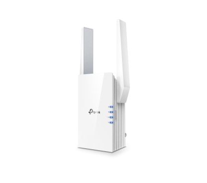 TP-Link RE505X AX1500 Wi-Fi 6 Range Extender, Broadcom 1.5GHz Tri-Core CPU, Wall Plugged, 2 external antennas, 1 Gigabit Port, 1
