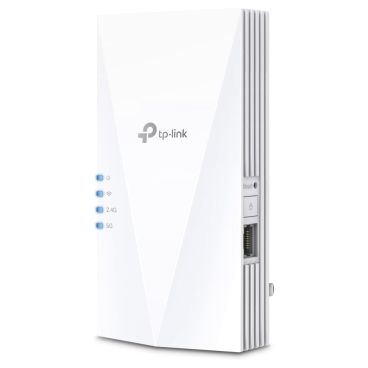 TP-Link RE580X WiFi 6 WLAN Amplifier Repeater AX1500 (Dual Band 1200 MBit/s 5GHz + 300 MBit/s 2.4 GHz, MU-MIMO, Gigabit Port