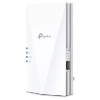 TP-Link RE580X WiFi 6 WLAN Amplifier Repeater AX1500 (Dual Band 1200 MBit/s 5GHz + 300 MBit/s 2.4 GHz, MU-MIMO, Gigabit Port