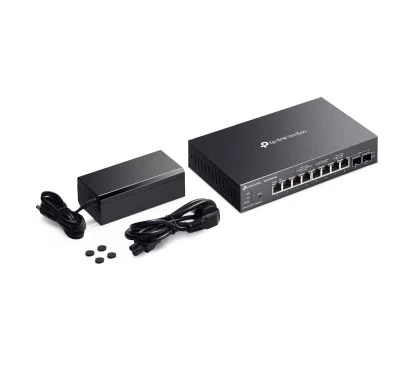 TP-Link SG2210XMP-M2 Omada 8-Port 2.5GBASE-T and 2-Port 10GE SFP+ Smart Switch with 8-Port PoE+ PORT: 8× 2.5G PoE+ Ports, 2× 10G SFP+ Slots SPEC: 802.3at/af, 160 W PoE Power, Desktop & Fanless Steel C