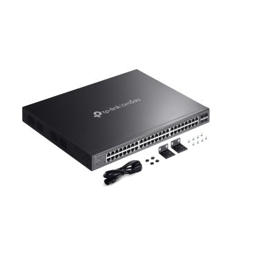 TP-Link SG2452LP Omada 52-Port Gigabit Smart Switch with 32-Port PoE+ PORT: 48× Gigabit Ports (32×PoE+ and 16× Non-PoE), 4× Gigabit SFP Slots SPEC: 32× 802.3at/af, 230 W PoE Power, 1U 19-inc