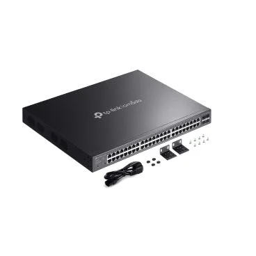 TP-Link SG2452LP Omada 52-Port Gigabit Smart Switch with 32-Port PoE+ PORT: 48× Gigabit Ports (32×PoE+ and 16× Non-PoE), 4× Gigabit SFP Slots SPEC: 32× 802.3at/af, 230 W PoE Power, 1U 19-inch Rack-mountable Steel Case, Fanless FEA