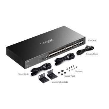 TP-Link SG5428XF Switch Gestionable Omada Campus, 20× Puertos SFP Gigabit, 4× Puertos Combo RJ45/SFP Gigabit y 4× Puertos SFP+