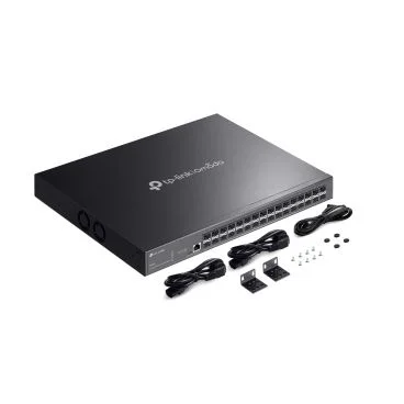 TP-Link SX3032F Omada 32-Port 10GE SFP+ L2+ Managed Switch PORT: 32× 10G SFP+ Slots, RJ45/Micro-USB Console Port SPEC: 1U 19-inch Rack-mountable Steel Case FEATURE: Integration with Omada SDN Controller, Static Routing, DHCP Serve