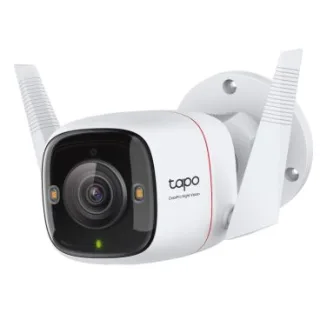 TP-Link Tapo C325WB Cámara Wi-Fi de seguridad para exteriores ESPECIFICACIONES: 2K QHD (2688x1520), F1.0, 2,4 GHz, 2T2R, 2 × antenas externas, 1 × puerto Ethernet CARACTERÍSTICAS: Visión noc