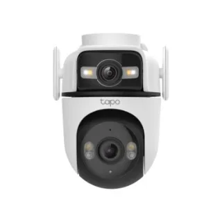 TP-Link Tapo C545D Outdoor Dual Lens Pan/Tilt Security Camera SPEC:2K (2304x1296) & 2K (2304x1296), 2.4 GHz, 2 × External Antennas,1 × Ethernet Port ,Horizontal 360º FEATURE: Dual Lens , Pan