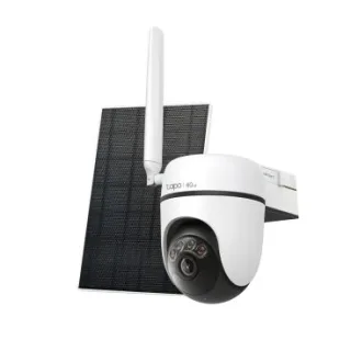 TP-Link Tapo C615G KIT - Cámara 4G/LTE (Sin RJ45 Ni WiFi, Acceso por App), Formato Turret + Panel Solar A201 con Bateria, Resistente a Intemperie, 3MP (2304×1296 px), Lente Fija (4mm), Visió