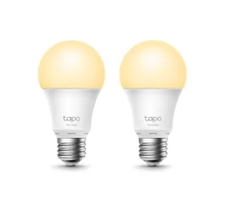 TP-Link Tapo L510E(2-pack) Bombilla de luz inteligente regulable, paquete de 2 SPEC: E27, 200-240 V, brillo 806 lm, potencia máx