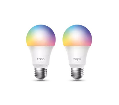 TP-Link Tapo L530E(2-pack) Bombilla de luz Wi-Fi inteligente, multicolor, paquete de 2 SPEC: E27, 220-240 V, brillo 806 lm, pote