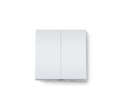 TP-LINK Tapo S220 Smart Light Switch 2-Gang 1-Way SPEC: 868 MHz, 250 V~, 50/60 Hz, 2-Gang, Size 86mm x 86mm, battery powered(2*A