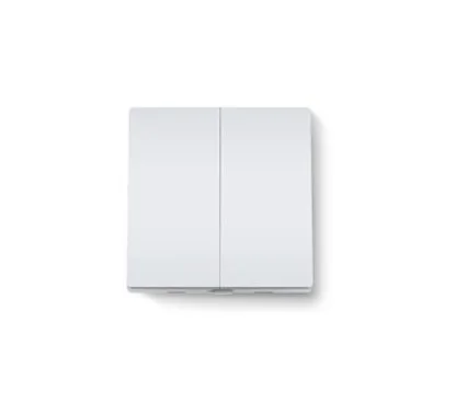TP-LINK Tapo S220 Smart Light Switch 2-Gang 1-Way SPEC: 868 MHz, 250 V~, 50/60 Hz, 2-Gang, Size 86mm x 86mm, battery powered(2*A