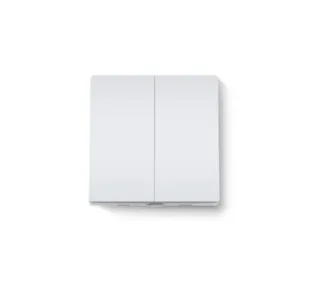 TP-LINK Tapo S220 Smart Light Switch 2-Gang 1-Way SPEC: 868 MHz, 250 V~, 50/60 Hz, 2-Gang, Size 86mm x 86mm, battery powered(2*A