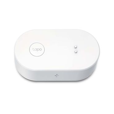 TP-Link Tapo T300 Sensor inteligente de fugas de agua ESPECIFICACIONES: 868 MHz, 2 pilas AAA CARACTERÍSTICAS: Requiere Tapo Hub, Detección de goteos y fugas, Alarma de audio de 90dB, Mute y