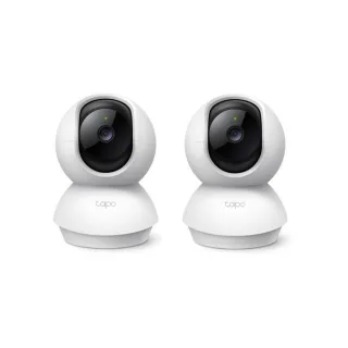 TP-Link TC71(2-pack) - Camara IP WiFi PT Sobremesa, Interior, Resolución 3MP 15fps (2304 x 1296px), Lente Fija (2.8mm), Visión Nocturna IR 9m., Alimentación por Fuente, Ranura MicroSD