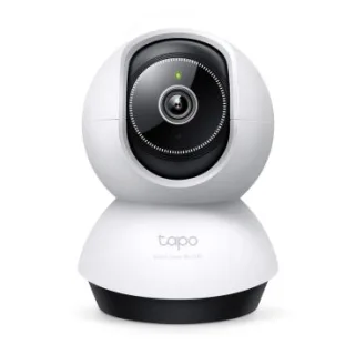 TP-Link TC74 - Cámara IP WiFi Formato Sobremesa PT, Interior, Resolución 5MP 15/30fps (2880x1620px), Lente Fija (4mm), Visión Nocturna IR 30m., Alimentación por Fuente, Ranura MicroSD
