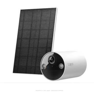 TP-Link TC82 KIT - Cámara WiFi TC82 Formato Bullet + Panel Solar Tapo A201 con Bateria, Resistente a Intemperie, 3MP (2304×1296px), Lente Fija (3,1mm), Visión Nocturna IR 9m