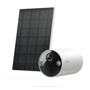 TP-Link TC82 KIT - Cámara WiFi TC82 Formato Bullet + Panel Solar Tapo A201 con Bateria, Resistente a Intemperie, 3MP (2304×1296px), Lente Fija (3,1mm), Visión Nocturna IR 9m