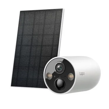 TP-Link TC85 KIT Solar-Powered Security Camera Kit 1 × Tapo C425, 1 × Tapo A201 SPEC:2K QHD (2560x1440), 2.4 GHz, 10000mAh rechargeable lithium-ion battery, Solar panel (5.2V, 2.5W) FEATURE: Non-Stop Power, Flexible Solar Installa