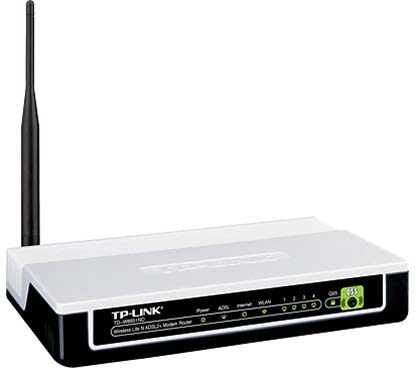 TP-Link TD-W8951ND Producto reacondicionado 4-port 150Mbps Wireless N ADSL2+ Modem Router, Trendchip+Ralink chipset, ADSL/ADSL2/ADSL2+, Annex A, with ADSL splitter, 802.11n/g/b, 1 detachable