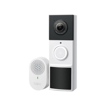 TP-Link TD21 Cámara con Timbre 1X Tapo D210, 1X Tapo D100, 2K 3MP (2304×1296), 2.4GHz, Batería de Iones de Litio Recargable de 6400mAh, Tonos de llamada, Duración Batería de 230 días