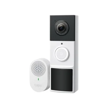 TP-Link TD21 Cámara con Timbre 1X Tapo D210, 1X Tapo D100, 2K 3MP (2304×1296), 2.4GHz, Batería de Iones de Litio Recargable de 6400mAh, Tonos de llamada, Duración Batería de 230 días