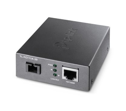 TP-Link TL-FC111A-20 - Conversor de Medios 10/100Mbos RJ45 a Cable de Fibra con Conector SC, BIDI, WDM, hasta 20 Km, 1310nm/1550nm. Requiere en otro extremo TL-FC111B-20