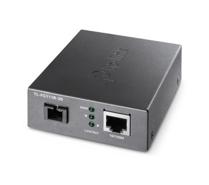 TP-Link TL-FC111B-20 - - Conversor de Medios 10/100Mbos RJ45 a Cable de Fibra con Conector SC, BIDI, WDM, hasta 20 Km, 1550nm/1310nm. Requiere en otro extremo TL-FC111A-20