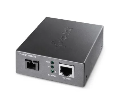 TP-Link TL-FC111B-20 - - Conversor de Medios 10/100Mbos RJ45 a Cable de Fibra con Conector SC, BIDI, WDM, hasta 20 Km, 1550nm/1310nm. Requiere en otro extremo TL-FC111A-20