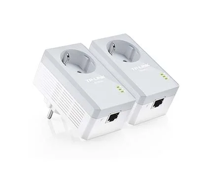 TP-Link TL-PA4010PKIT 500Mbps Nano Powerline Ethernet Adapter Kit, AC Pass-through, HomePlug AV, Twin Pack, Support Multiple IP