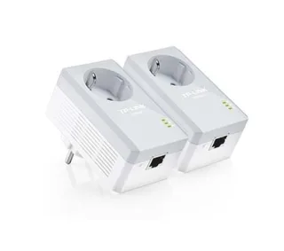 TP-Link TL-PA4010PKIT 500Mbps Nano Powerline Ethernet Adapter Kit, AC Pass-through, HomePlug AV, Twin Pack, Support Multiple IP