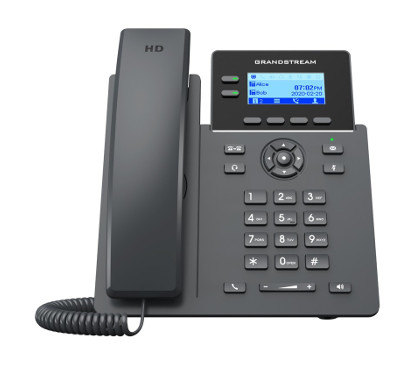 Grandstream GRP2602G Ip Phone with integrated POE equipped. Two ethernet ports 10/100/1000 zero-touch provisioning. 132 x 48 (2.
