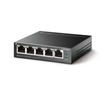 TP-Link TL-SF1005LP 5-Port 10/100 Mbps Desktop Switch with 4-Port PoE PORT: 4× 10/100 Mbps PoE Ports, 1× 10/100 Mbps Non-PoE Por