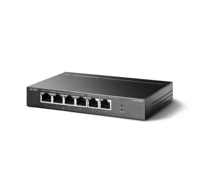 TP-Link TL-SF1006P Switch de sobremesa de 6 puertos a 10/100 Mbps con 4 puertos PoE. Puertos: 4 puertos 10/100 PoE, 4 puertos 10