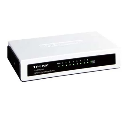 TP-Link TL-SF1008D 8-port 10/100M mini Desktop Switch, 8 10/100M RJ45 ports, Plastic case
