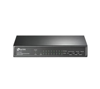 TP-Link TL-SF1009P 9-Port 10/100 Mbps Desktop Switch with 8-Port PoE+ PORT: 8× 10/100 Mbps PoE+ Ports, 1× 10/100 Mbps Non-PoE Po